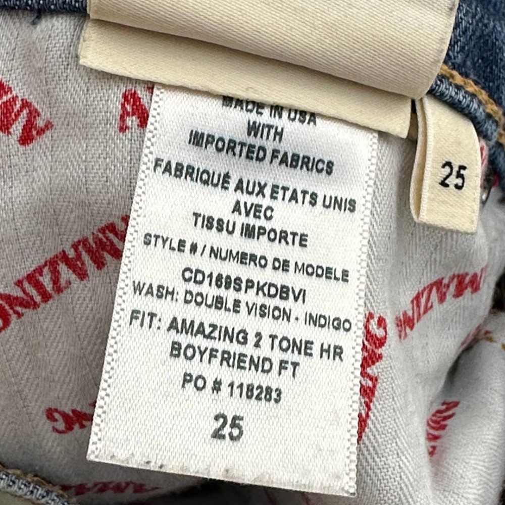 ALICE + OLIVIA Amazing Two Tone High Rise Boyfriend Jeans {C2} - Picture 10 of 10